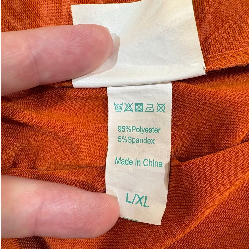 Peekaboo Chic Orange Ruffled Slip Skirt Extender Size L/XL - Picture 4 of 6